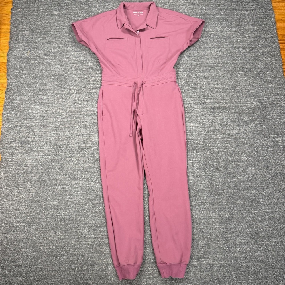 Mandala Jumpsuit Women XS Pink Scrubs Joggers Casual Comfy Zip Workwear Medical
